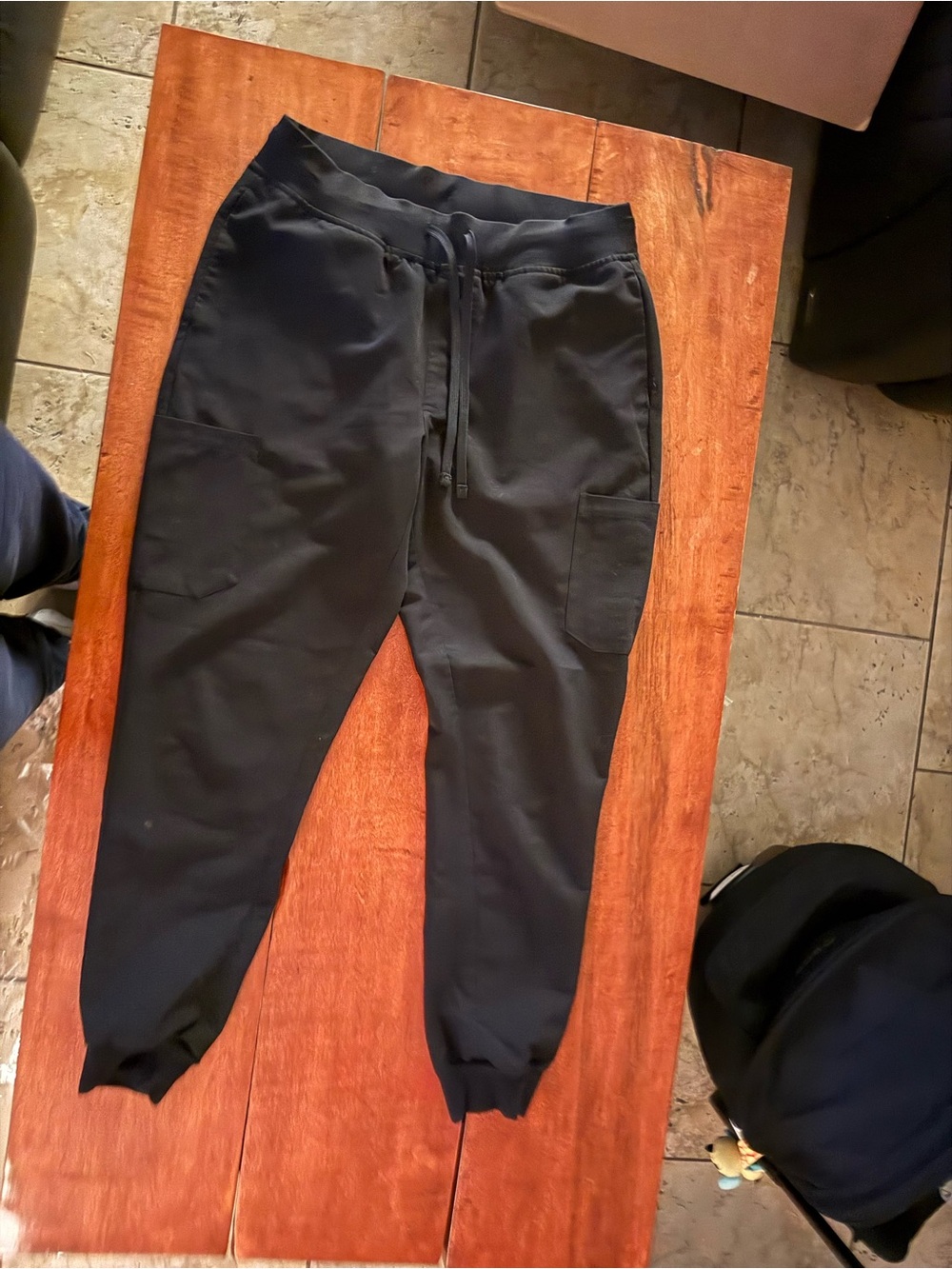 Mandala Women's Black Drawstring Jogger Pants with Cargo Pockets